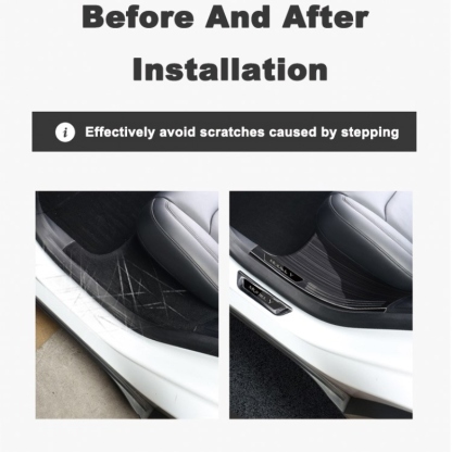 Stainless Steel Threshold Protection Strip for Tesla Model 3/Y-TESGOD