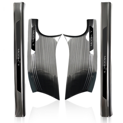 Stainless Steel Threshold Protection Strip for Tesla Model 3/Y-TESGOD