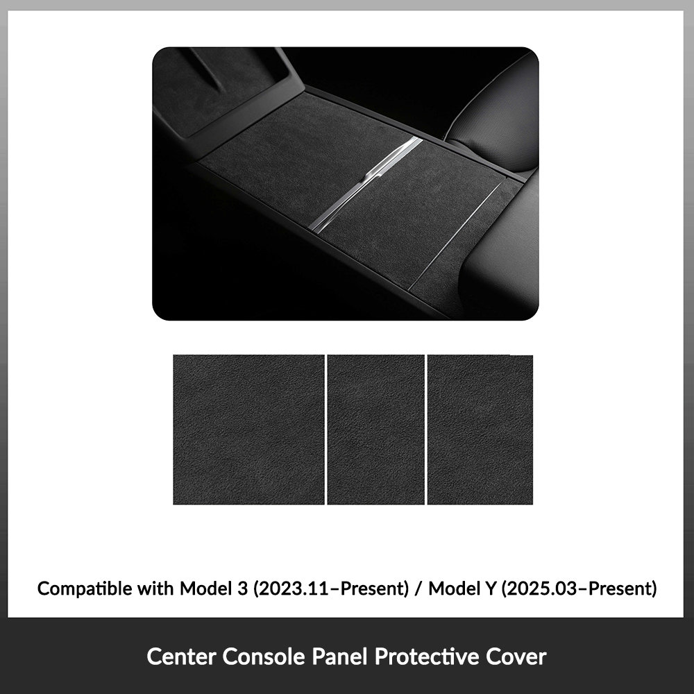 Suede Armrest Cover Compatible with Tesla Model 3/Y (All Years)