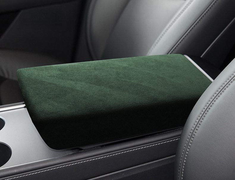 Suede Armrest Cover Compatible with Tesla Model 3/Y (All Years)