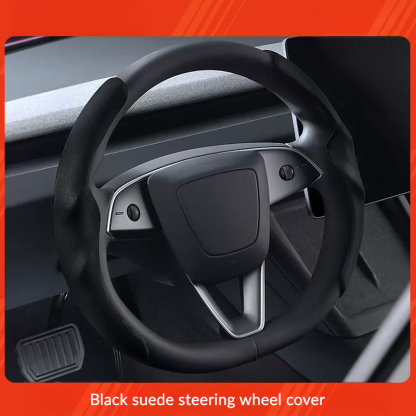 Suede Sport Steering Wheel Cover for Tesla Model 3 Highland / Y Juniper
