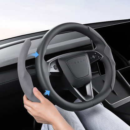 Suede Sport Steering Wheel Cover for Tesla Model 3 Highland / Y Juniper