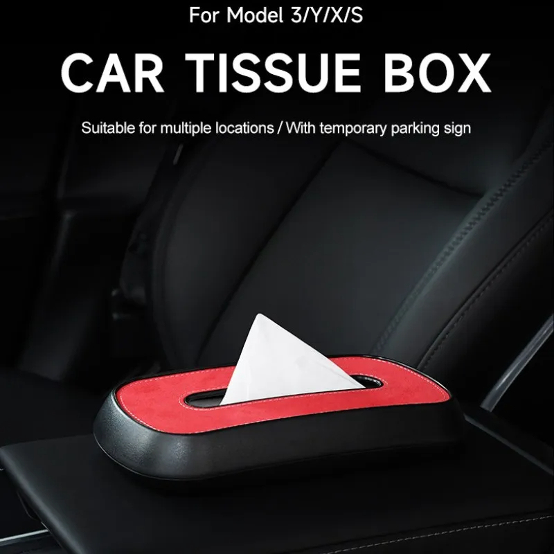 Suede Tesla Model S/3/X/Y Tissue Box-TESGOD