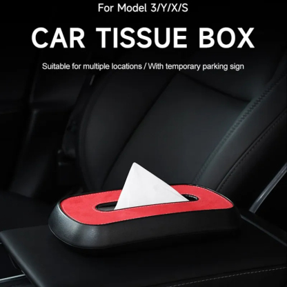 Suede Tesla Model S/3/X/Y Tissue Box-TESGOD