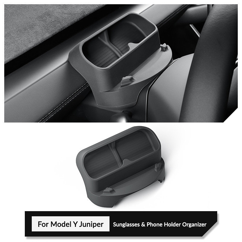 Sunglasses & Phone Holder Organizer for Tesla Model Y Juniper