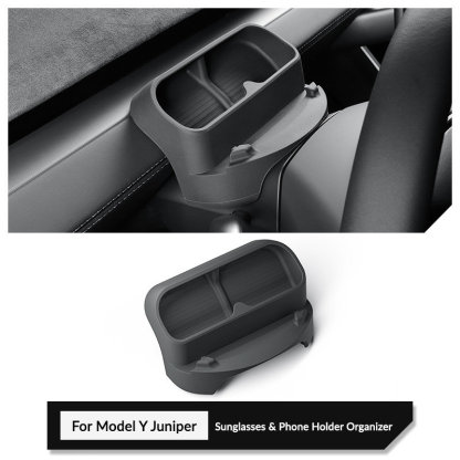 Sunglasses & Phone Holder Organizer for Tesla Model Y Juniper