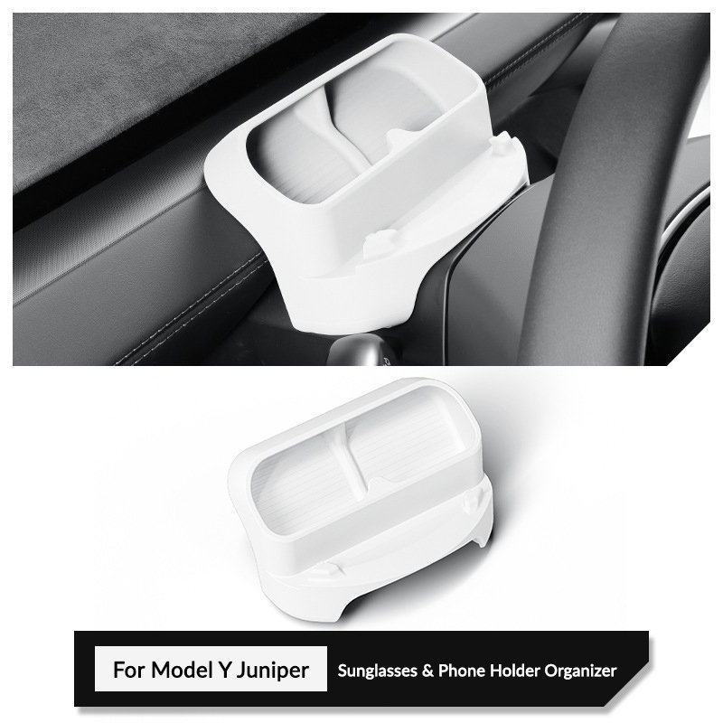 Sunglasses & Phone Holder Organizer for Tesla Model Y Juniper