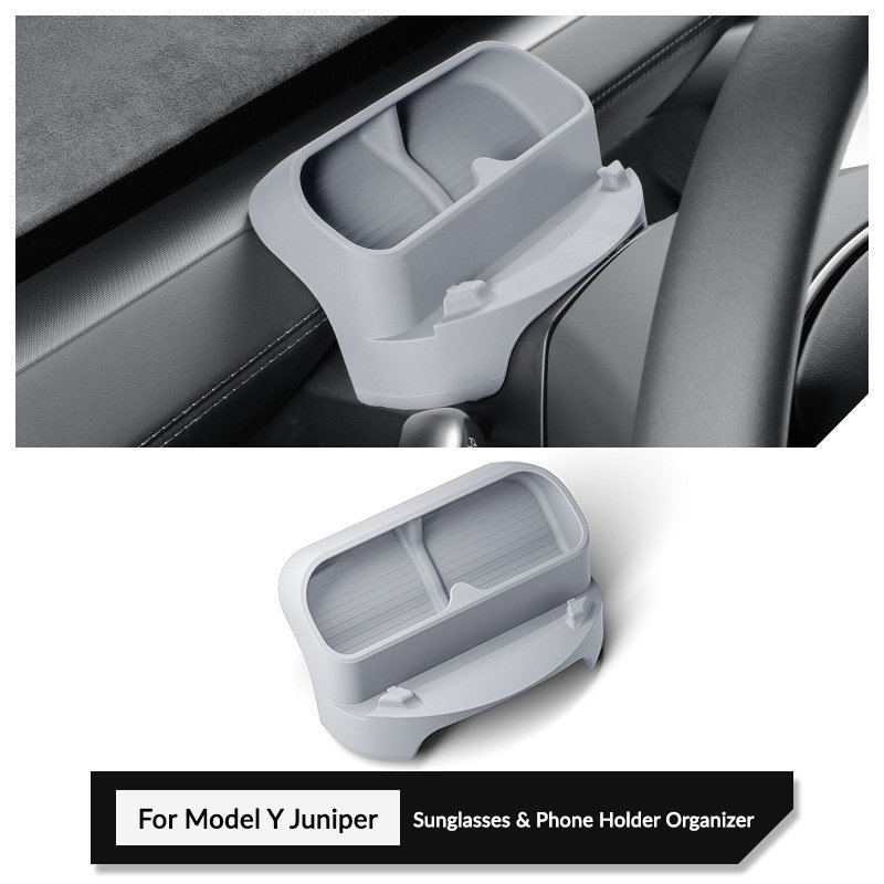 Sunglasses & Phone Holder Organizer for Tesla Model Y Juniper