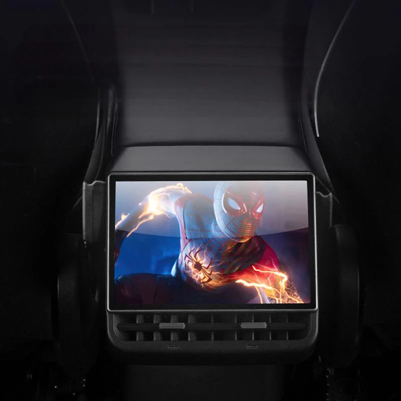 8.66-Inch Android Rear Entertainment Screen for Tesla Model 3/Y – HD Display, Rear Comfort Controls & Built-In Air Purifier-TESGOD