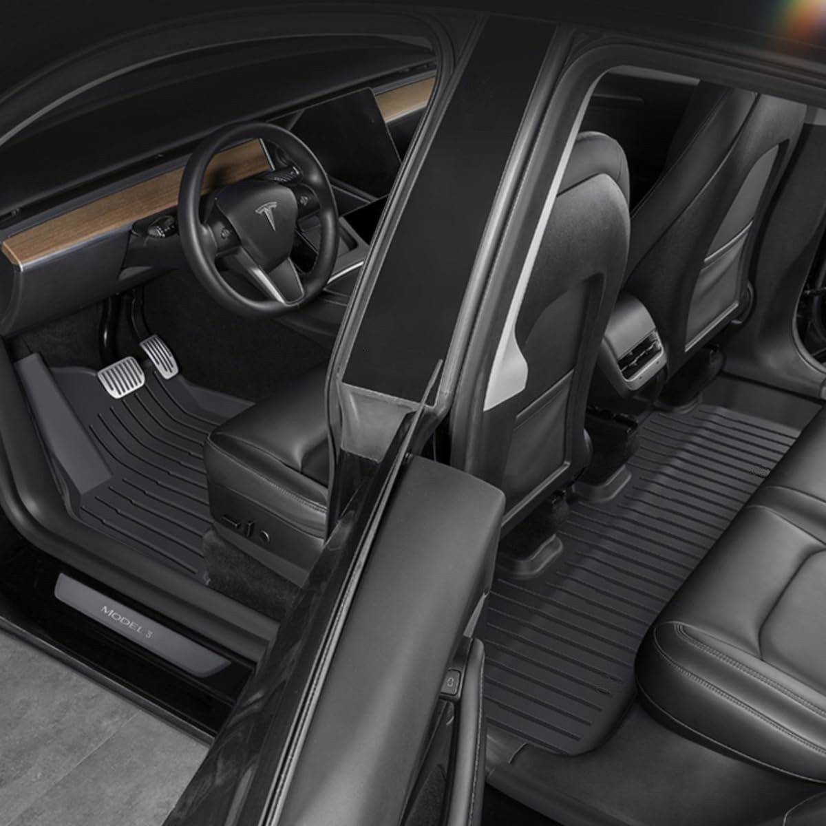 TPE All-Weather Floor Mats for Tesla Model Y (2020-2024) / Model 3 (2021-2024)-TESGOD