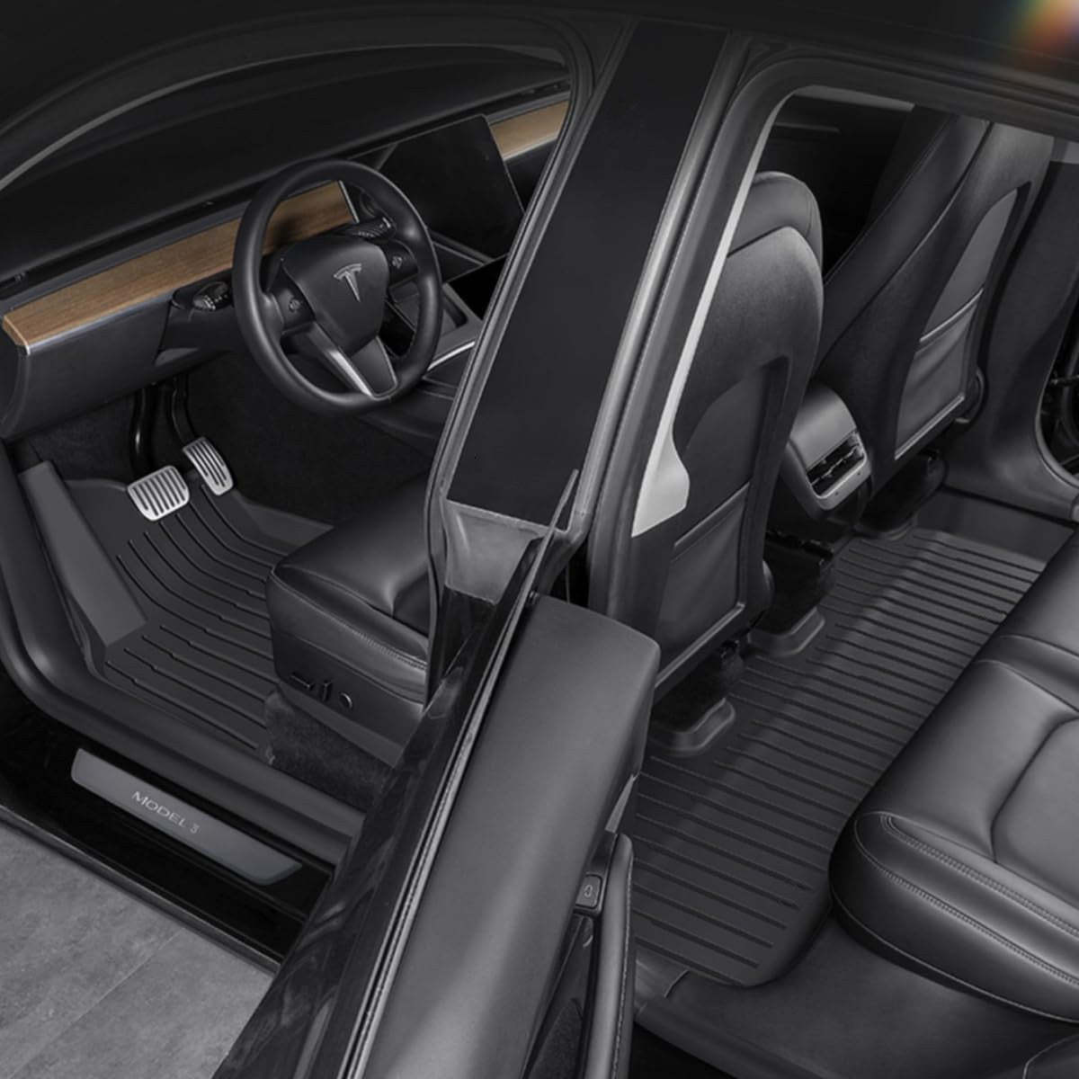 TPE All-Weather Floor Mats for Tesla Model Y (2020-2024) / Model 3 (2021-2024)-TESGOD