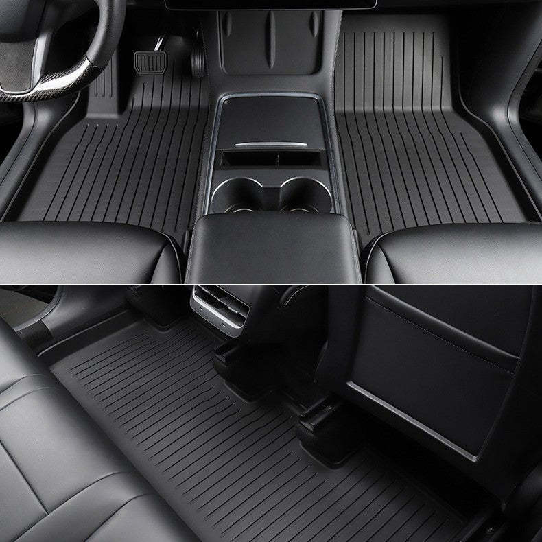 TPE All-Weather Floor Mats for Tesla Model Y (2020-2024) / Model 3 (2021-2024)-TESGOD