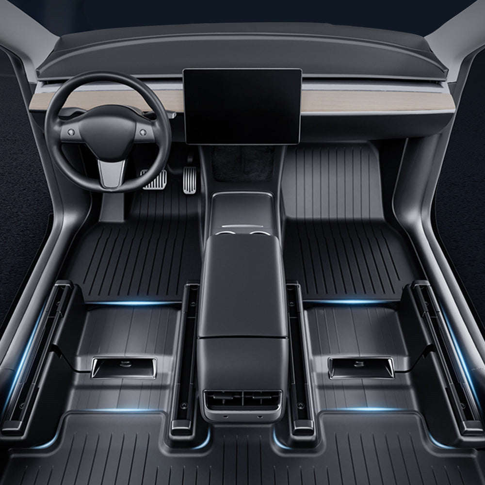 TPE All-Weather Floor Mats for Tesla Model Y (2020-2024) / Model 3 (2021-2024)-TESGOD