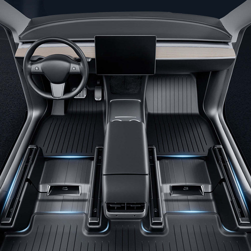 TPE All-Weather Floor Mats for Tesla Model Y (2020-2024) / Model 3 (2021-2024)-TESGOD
