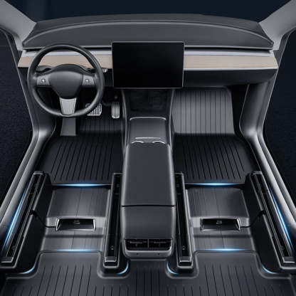 TPE All-Weather Floor Mats for Tesla Model Y (2020-2024) / Model 3 (2021-2024)-TESGOD