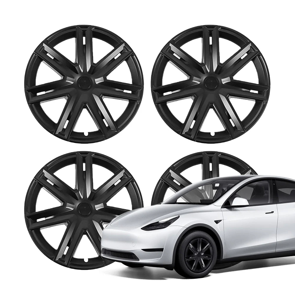 18″ 19″ Wheel Covers For Tesla Model 3/Y (4PCS) – Full Rim Coverage, Easy Snap-On Installation-TESGOD