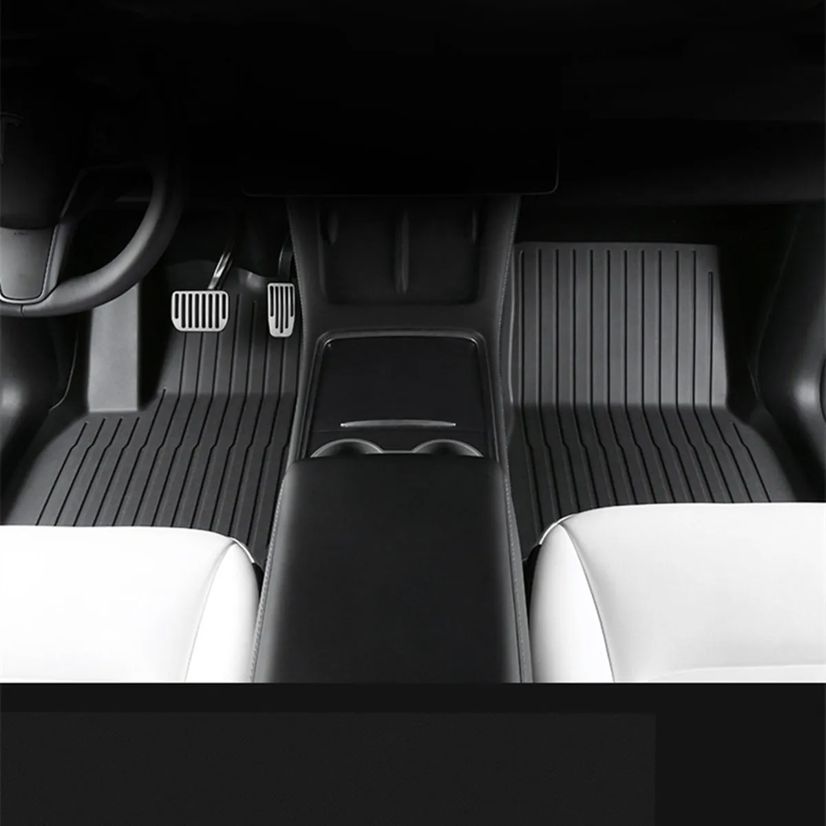 Eco-Friendly TPE All-Weather Foot Mats for Tesla Model 3-TESGOD