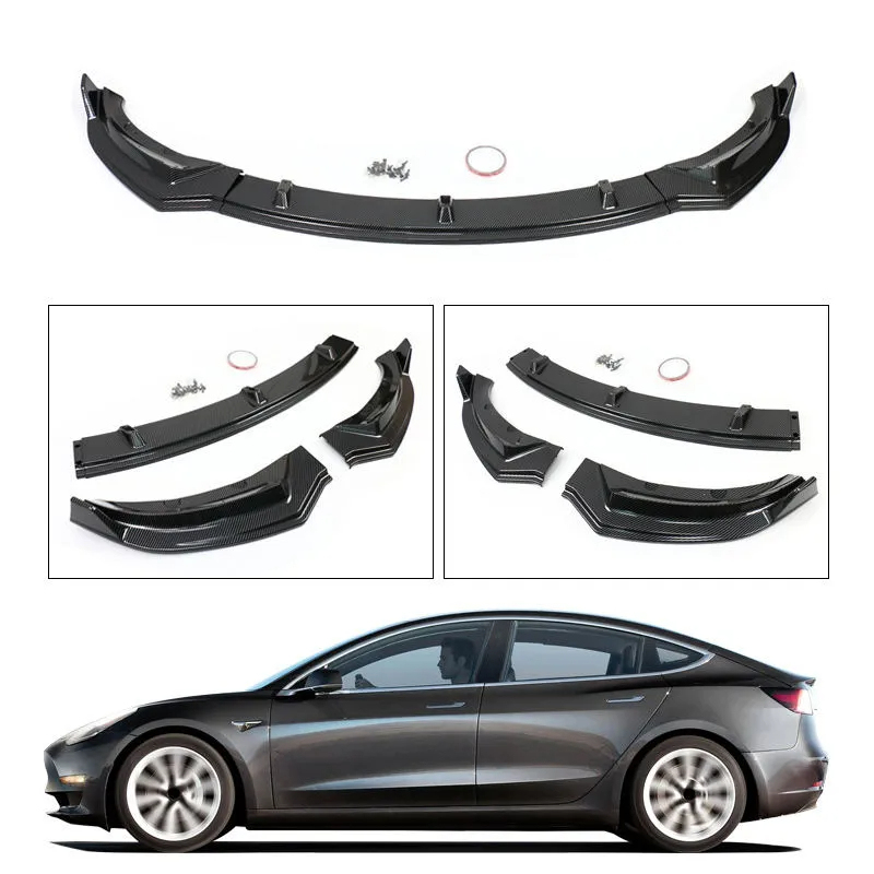 Tesla Model 3/Y Front Lip ABS Painted Spoiler (2019-2024)-TESGOD