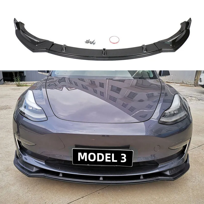 Tesla Model 3/Y Front Lip ABS Painted Spoiler (2019-2024)-TESGOD