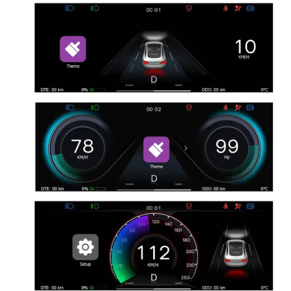 Tesla Model 3 Highland 6.86'' Inch Screen Instrument Cluster Mini Display-TESGOD