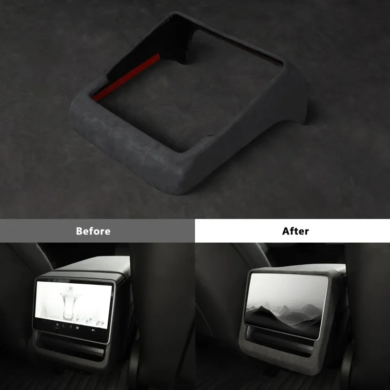 Alcantara Rear Display Frame Cover for Tesla Model 3 Highland（2023.11+）-TESGOD