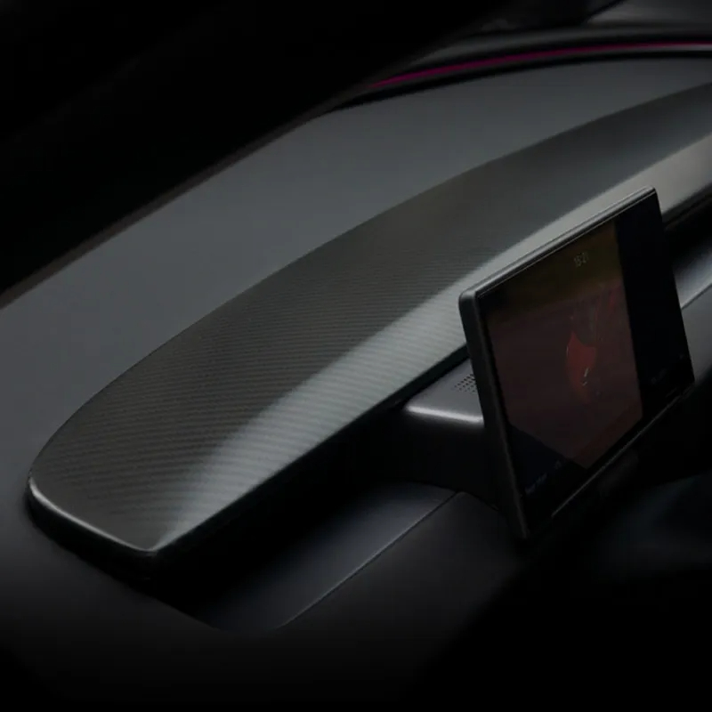 Tesla Model 3 Highland Carbon Fiber Dashboard Snap-On Patch-TESGOD