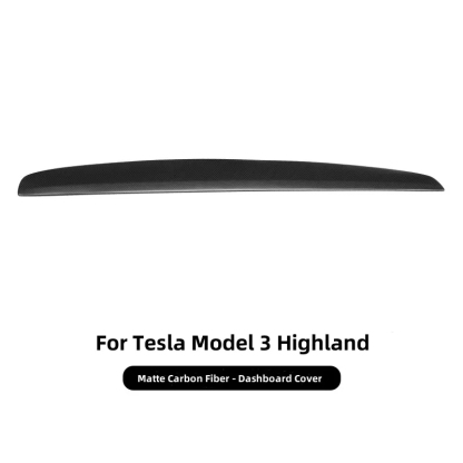 Tesla Model 3 Highland Carbon Fiber Dashboard Snap-On Patch-TESGOD