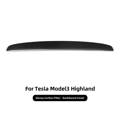Tesla Model 3 Highland Carbon Fiber Dashboard Snap-On Patch-TESGOD