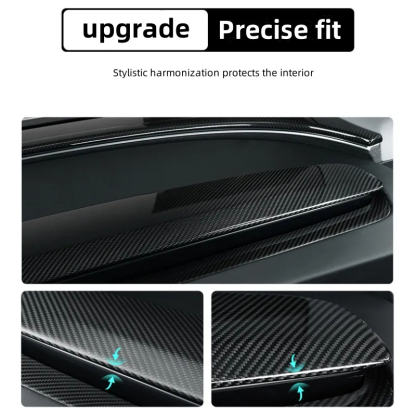 Tesla Model 3 Highland Carbon Fiber Dashboard Snap-On Patch-TESGOD