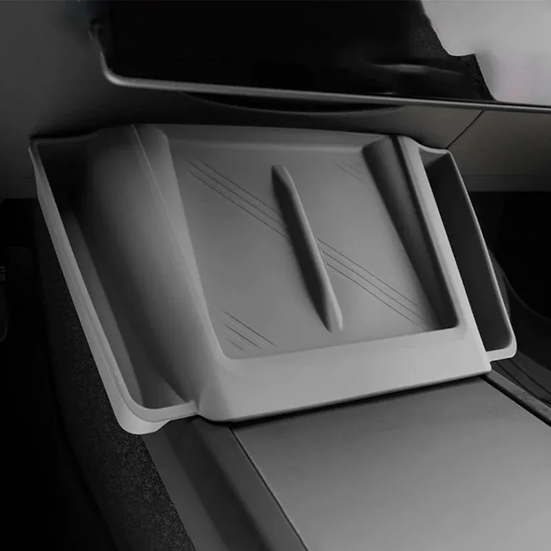 Tesla Model 3 Highland 2024+ Center Console Wireless Charging Pad with Side Pockets-TESGOD