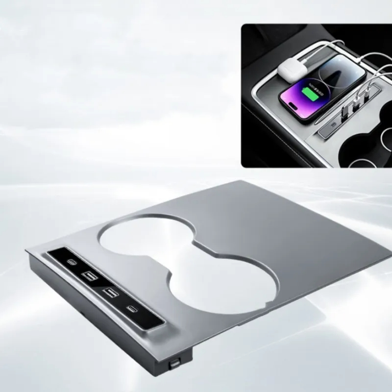 Tesla Model 3 (2021-2023) / Y (2021-2023) 27W Center Console Docking Station Splitter-TESGOD