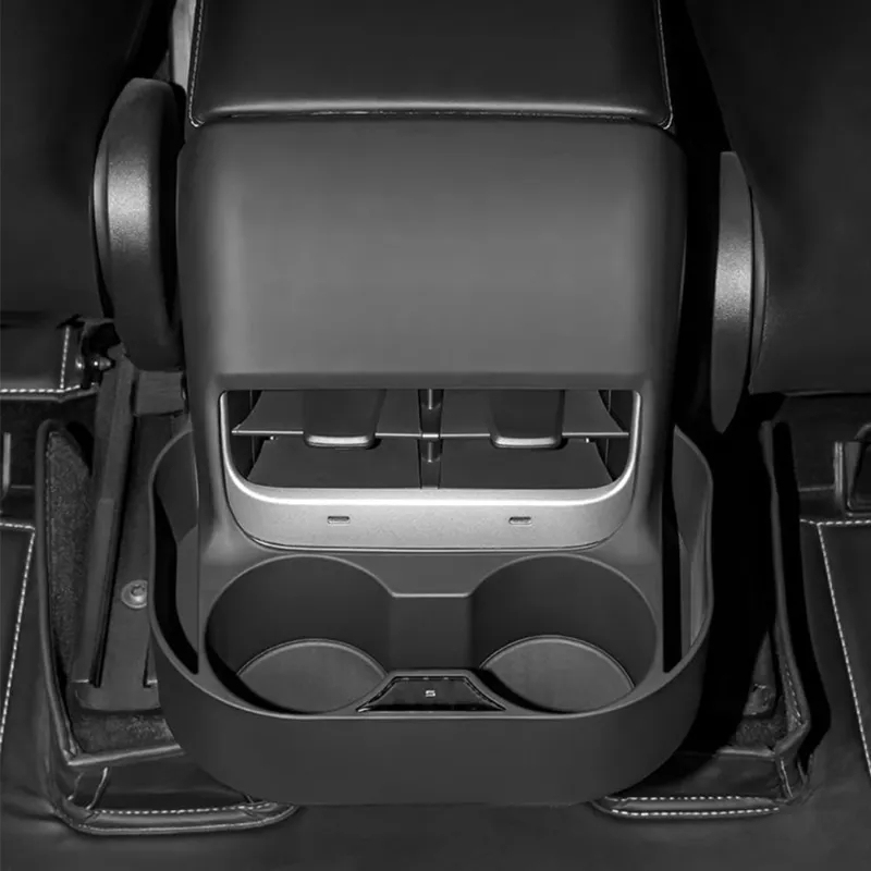 Tesla Model 3/Y Backseat Double Cup Holder & Phone Holder-TESGOD