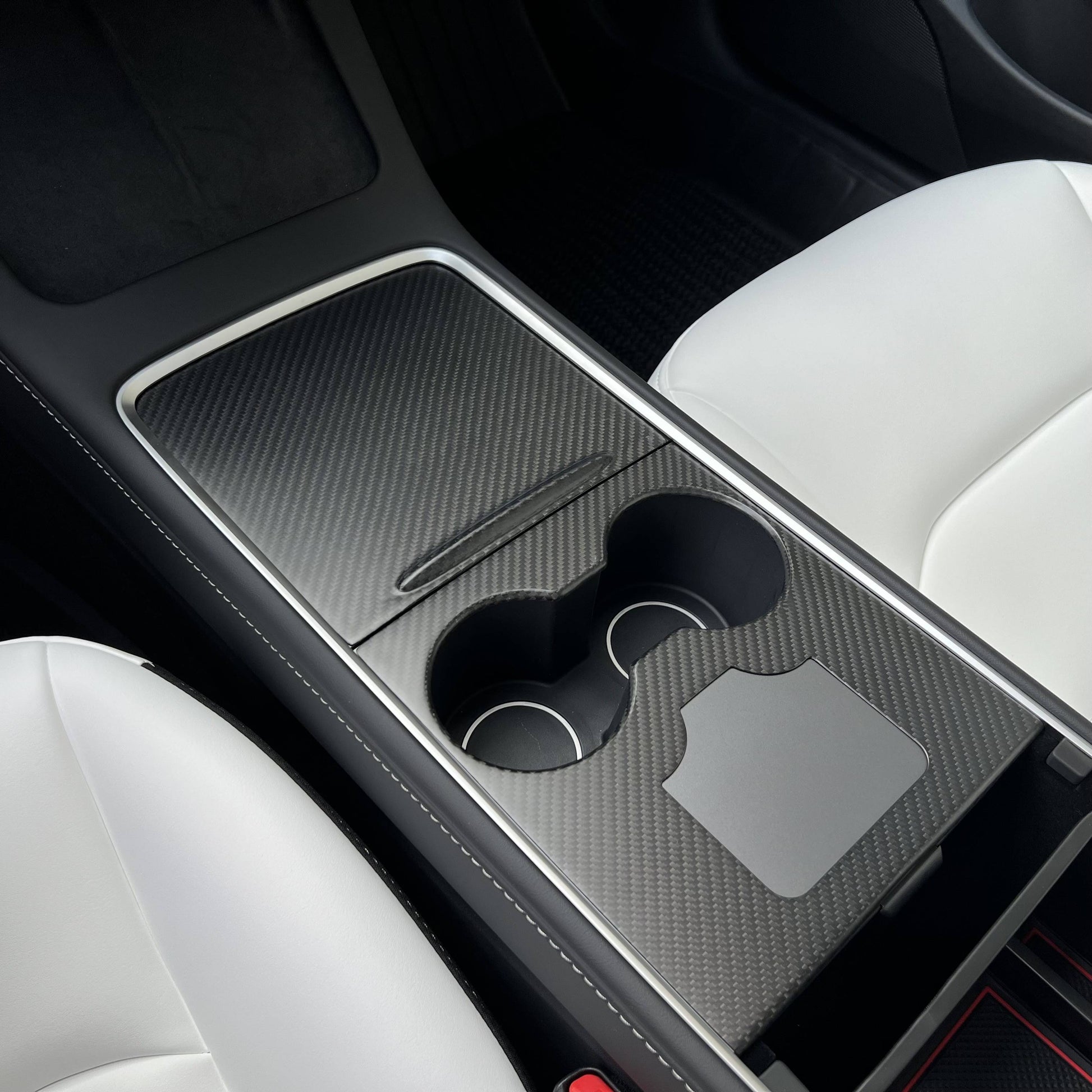 Carbon Fiber Wrap Cover for Tesla Model 3 Highland / Y Center Console-TESGOD