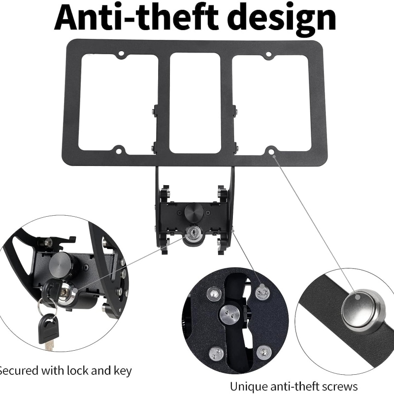 Tesla Model 3/Y Front License Plate Holder Frame With Lock (2021-2023)-TESGOD