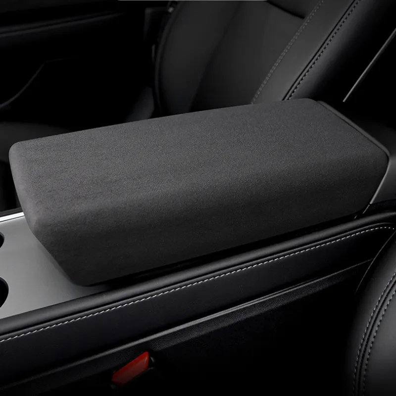 Tesla Model 3/Y Suede Armrest Box Cover-TESGOD
