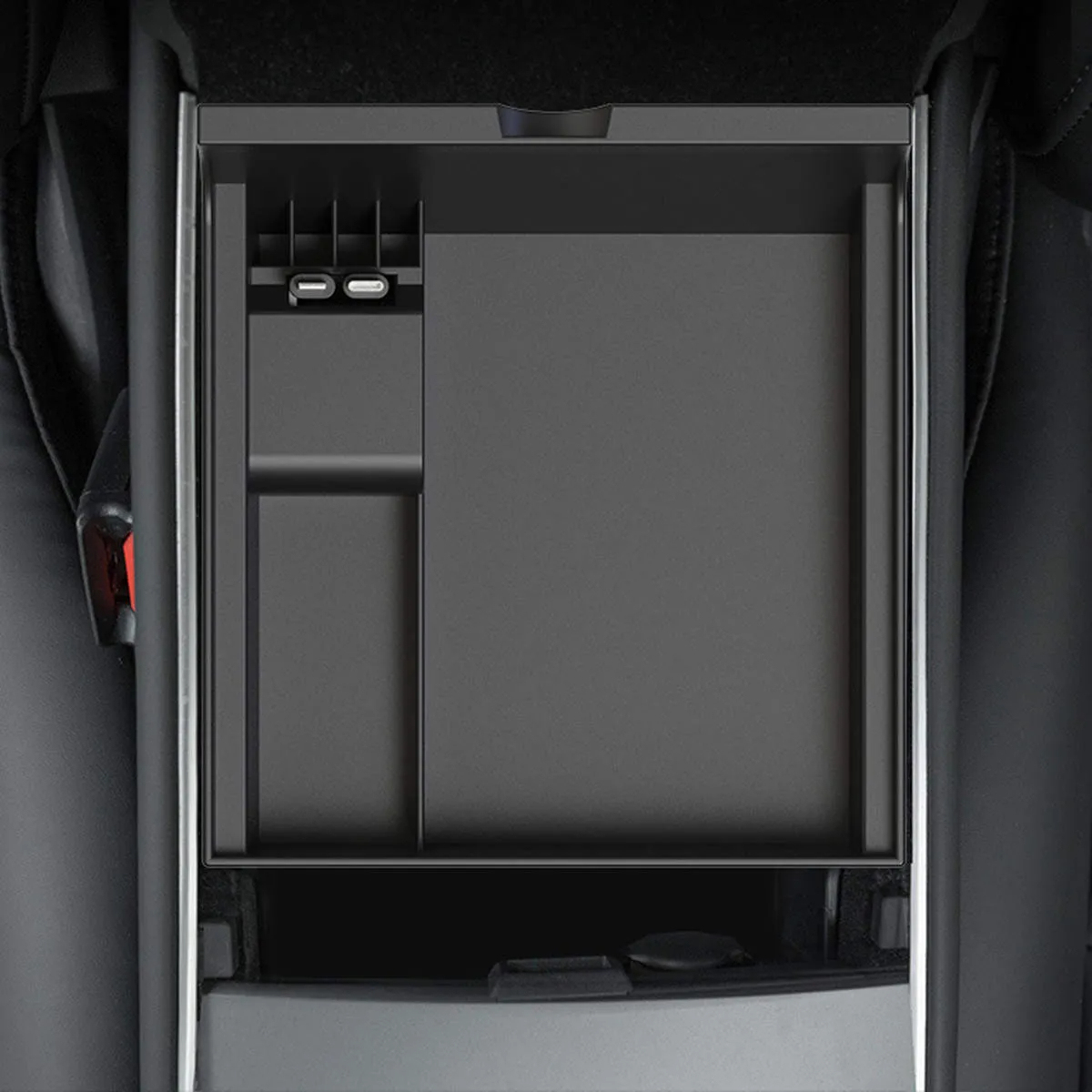Tesla Model 3/Y With Charging Retractable Cable Storage Box-TESGOD