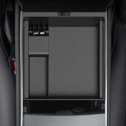 Tesla Model 3/Y With Charging Retractable Cable Storage Box-TESGOD