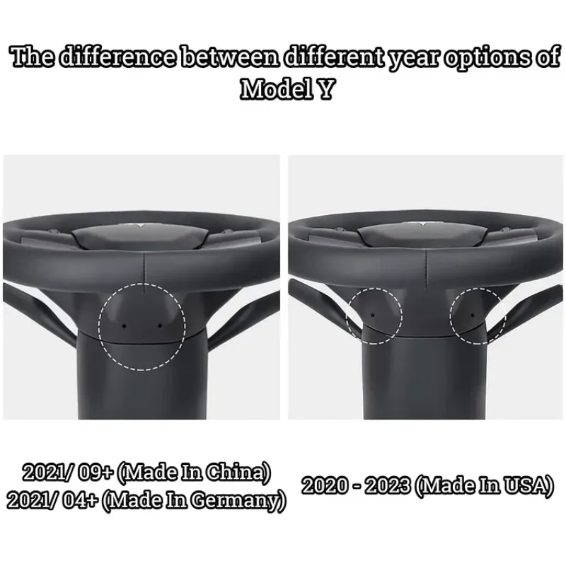 Tesla Model 3/Y Yoke Steering Wheel - Black Nappa Leather-TESGOD