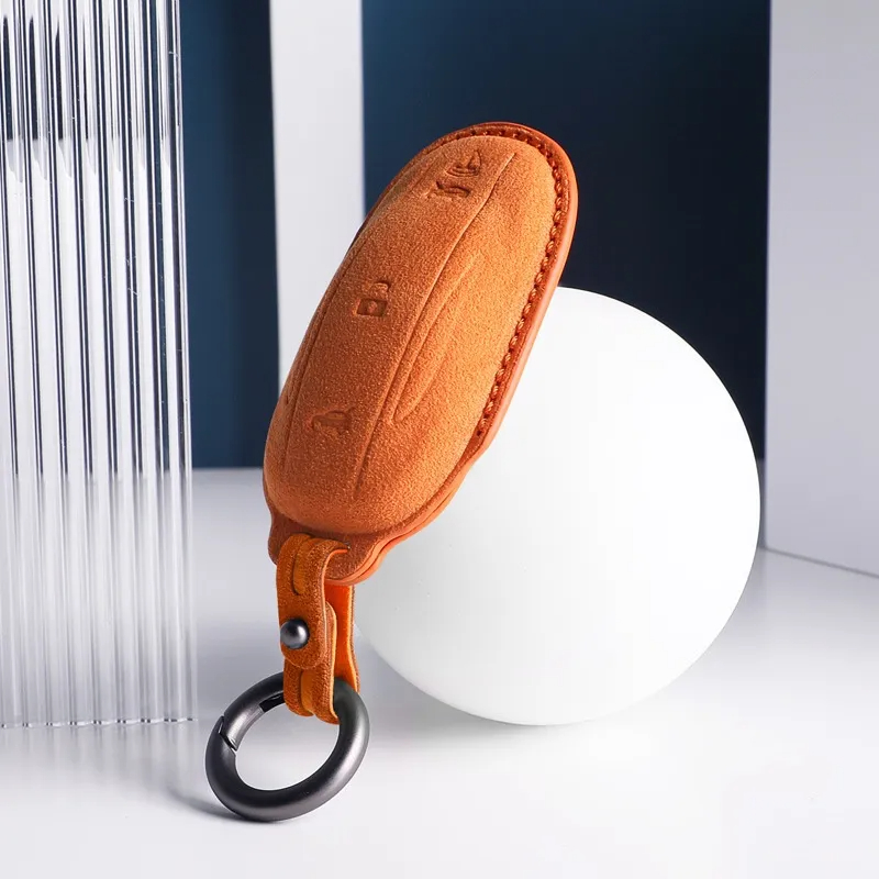 Tesla Model S/3/X/Y Key Holder in Alcantara-TESGOD