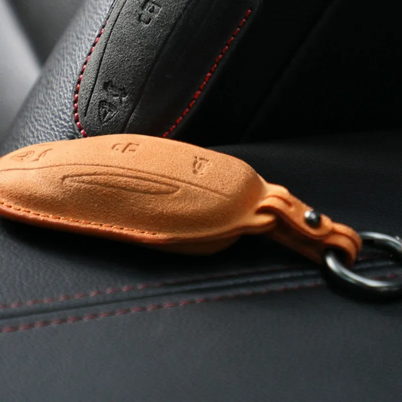 Tesla Model S/3/X/Y Key Holder in Alcantara-TESGOD