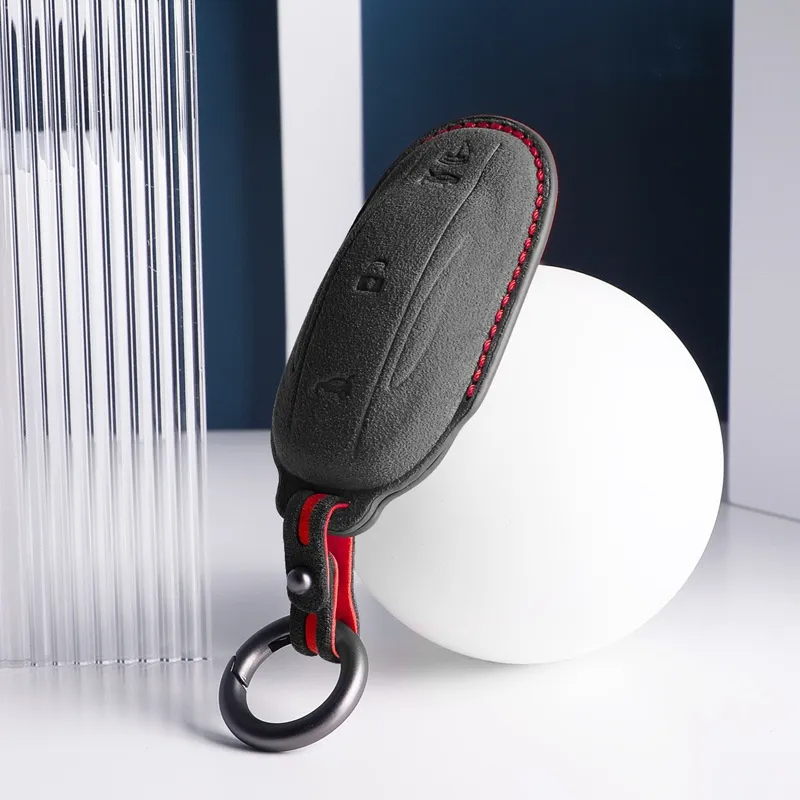 Tesla Model S/3/X/Y Key Holder in Alcantara-TESGOD