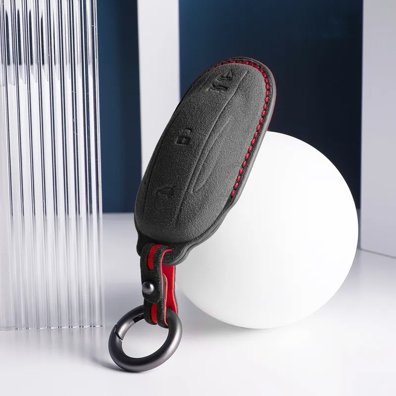 Tesla Model S/3/X/Y Key Holder in Alcantara-TESGOD
