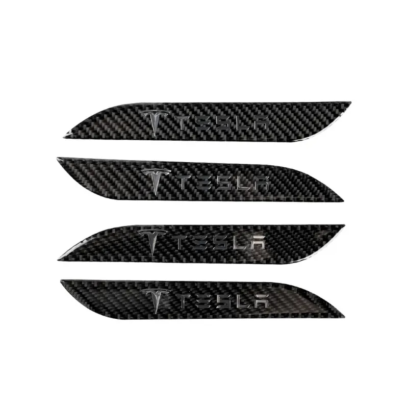 Tesla Model S (2012-2020) Carbon Fiber Style Door Handle Protectors-TESGOD