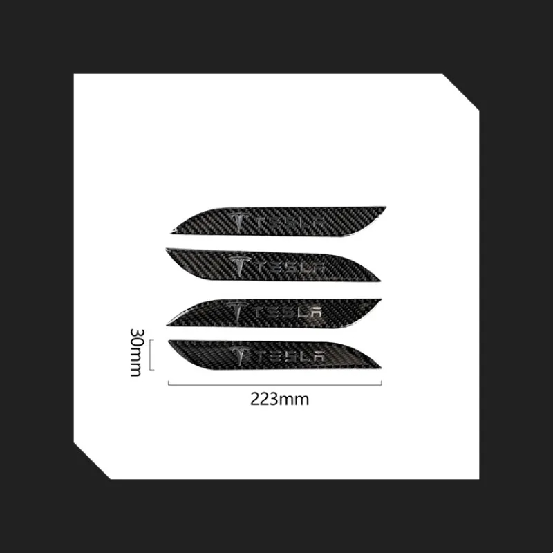 Tesla Model S (2012-2020) Carbon Fiber Style Door Handle Protectors-TESGOD