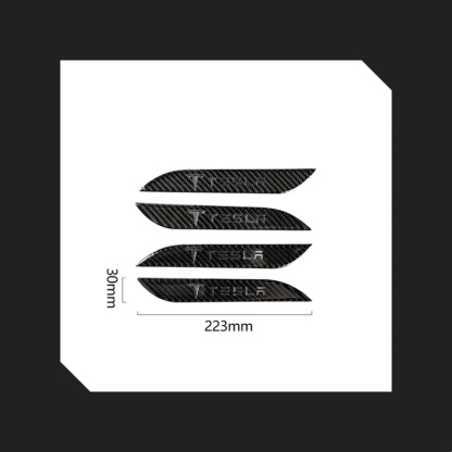 Tesla Model S (2012-2020) Carbon Fiber Style Door Handle Protectors-TESGOD