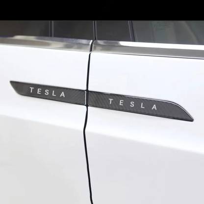 Tesla Model S (2012-2020) Carbon Fiber Style Door Handle Protectors-TESGOD