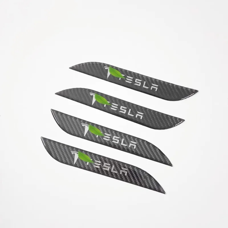 Tesla Model S (2012-2020) Carbon Fiber Style Door Handle Protectors-TESGOD