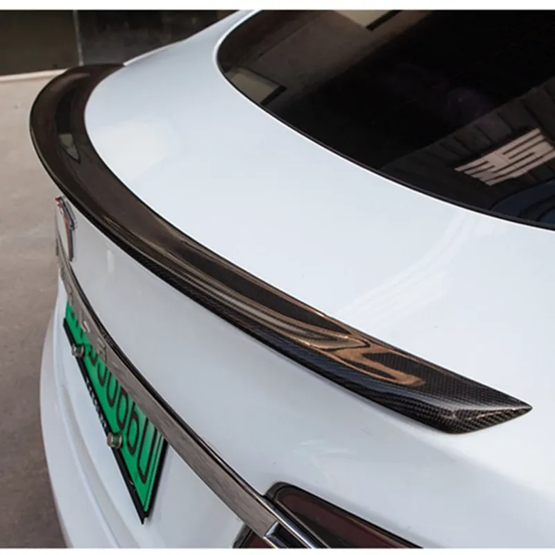 Tesla Model S (2016-2020) Carbon Fiber Spoiler - Genuine Molded Carbon Fiber-TESGOD