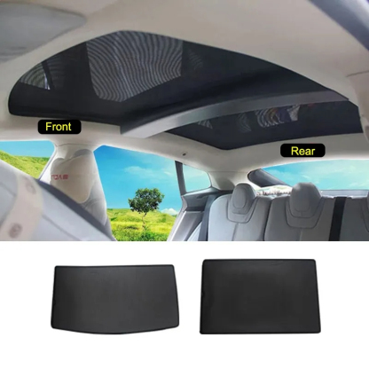 Tesla Model S (2016-2025) Glass Roof Sunshade and Front & Rear Sunroof Sunshade-TESGOD