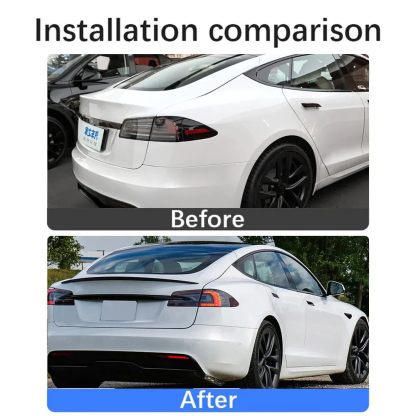 Tesla Model S Real Carbon Fiber Trunk Spoiler-TESGOD